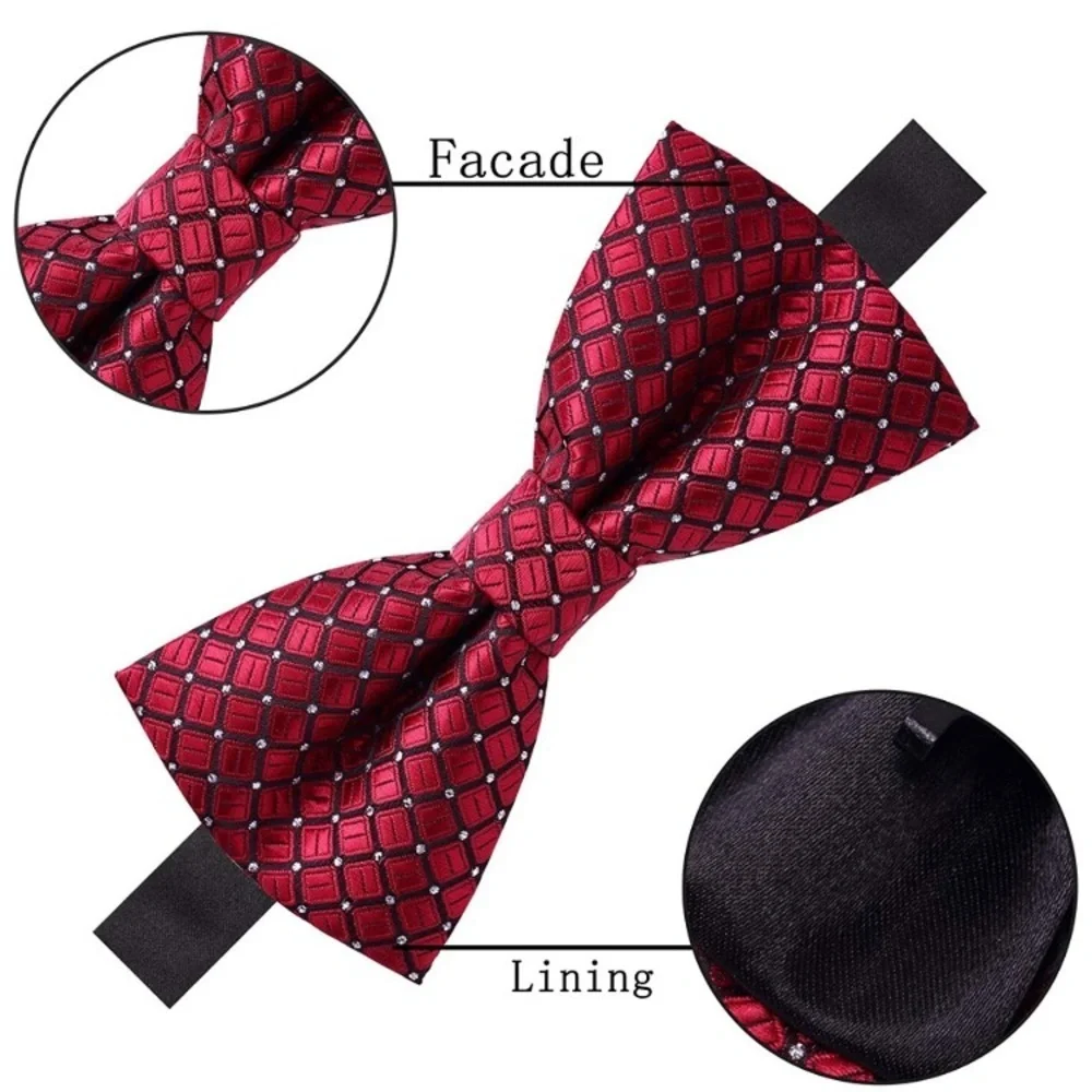 MEN’S 8 PACK CLIP ON BOW TIE BUNDLE SET *NEW*